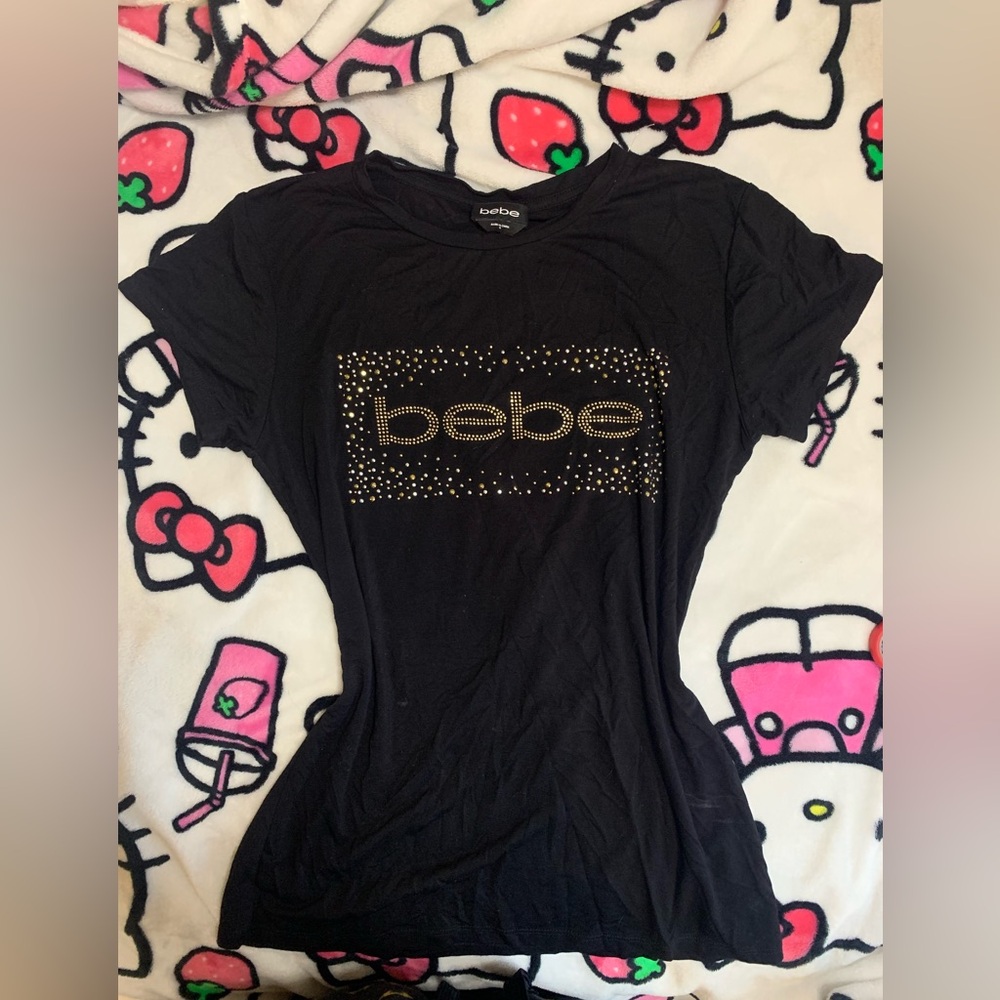 2000s BEBE RHINESTONED SHIRT